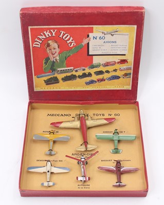 Lot 1364 - French Dinky Toys No.60 Avions set to include;...