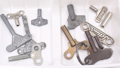 Lot 1942 - Collection of various clockwork keys to...