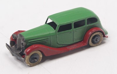 Lot 1330 - French Dinky Pre-war 24b Limousine, green body,...