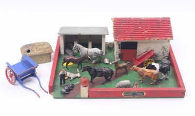 Lot 2069 - Amersham Toys Farm Courtyard with stables,...