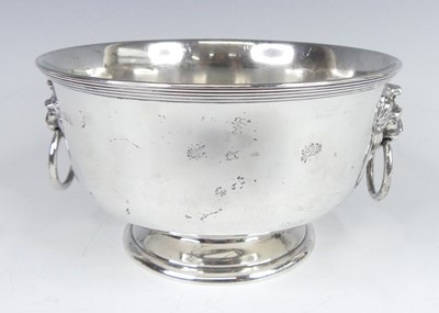 Lot 1114 - A George V silver table bowl, of plain...