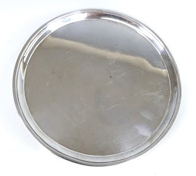 Lot 1094 - A George III silver card waiter, of plain...
