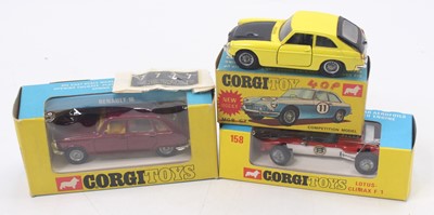 Lot 1213 - Corgi Toys group of 3 to include; No.345 MGB...