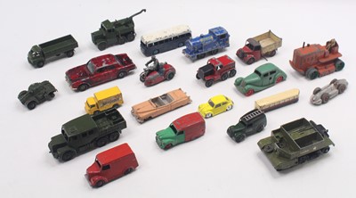 Lot 1433 - One lot of playworn Dinky toys, Corgis, and...