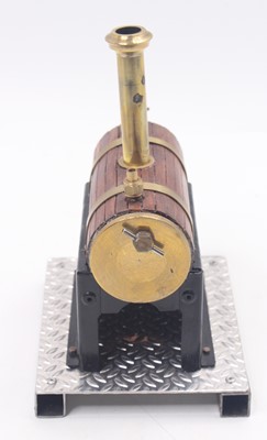 Lot 27 - Miniature Horizontal Wooden Clad Boiler, dummy...