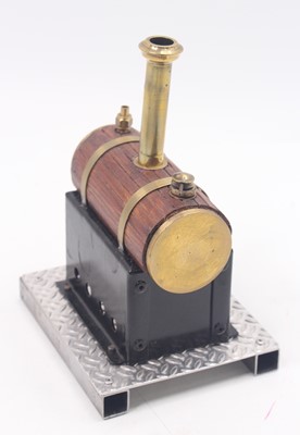 Lot 27 - Miniature Horizontal Wooden Clad Boiler, dummy...