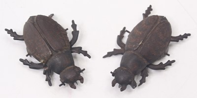 Lot 1941 - 2 Tinplate German (DRGM) articulated Beetles,...