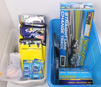 Lot 1985 - Two boxes containing a quantity of Scalextric...