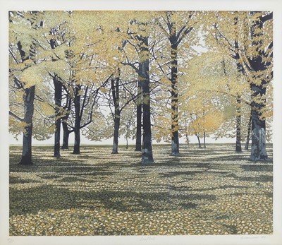 Lot 298 - Phil Greenwood (b.1943) - Leaf Fall, etching...