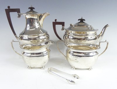 Lot 1132 - A 20th century matched silver five-piece tea...