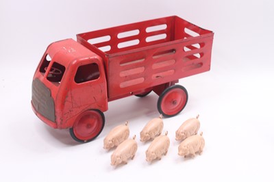 Lot 2009 - Triang pressed steel four-wheeled lorry, with...