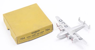 Lot 1342 - Dinky 70A Avro York airliner in silver, with...