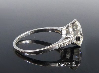 Lot 1202 - A white metal diamond solitaire ring,...