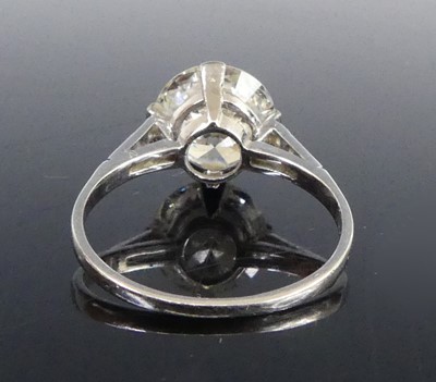 Lot 1202 - A white metal diamond solitaire ring,...