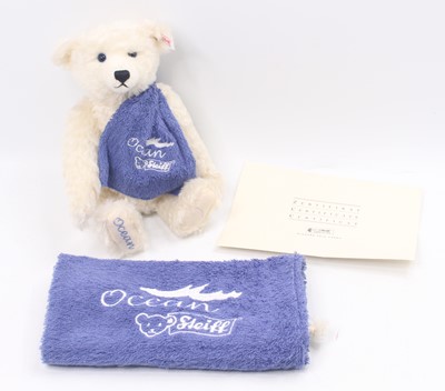 Lot 1851 - A Steiff white mohair Ocean teddy bear, white...