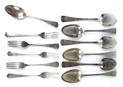 Lot 1103 - A collection of Victorian silver flatwares by...