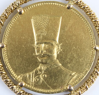Lot 2302 - Iran, Nasir al-Din Shah gold 10 Toman, obv:...