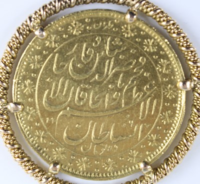 Lot 2302 - Iran, Nasir al-Din Shah gold 10 Toman, obv:...