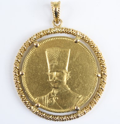 Lot 2302 - Iran, Nasir al-Din Shah gold 10 Toman, obv:...
