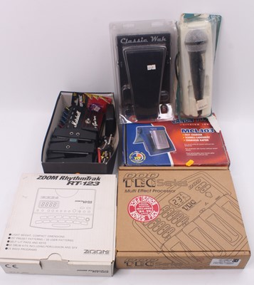 Lot 646 - A collection of music equipment to include a...