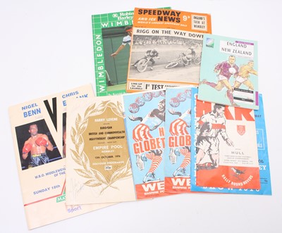 Lot 820 - A collection of sporting programmes and...