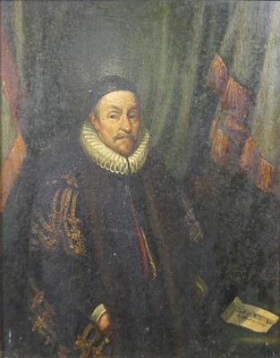 Lot 1302 - After Michiel van Mierevelt (1566-1641) - half-...