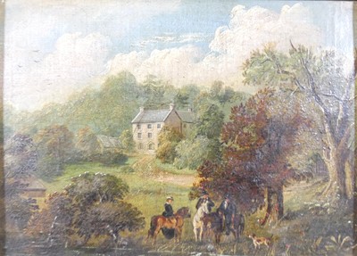 Lot 1344 - 19th century English school - Figures on...