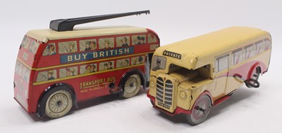 Lot 1920 - A British tinplate and clockwork public...