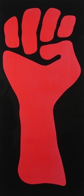 Lot 190 - A mid 20th century black power 'raised fist'...