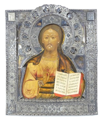 Lot 1281 - Jesus Pantocrator - a 19th century Russian...
