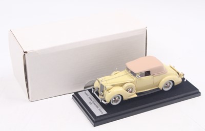 Lot 1650 - A white metal 1/43 scale model of a Packard 12...