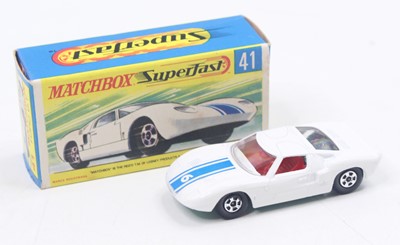 Lot 1548 - Matchbox Superfast 41a Ford GT40 - white body...