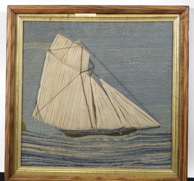 Lot 1265 - A late 19th century sailor's woolwork...