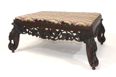 Lot 1377 - A late 19th century Anglo-Indian carved padouk...