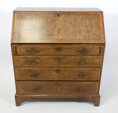 Lot 1433 - A George III walnut and figured walnut writing...