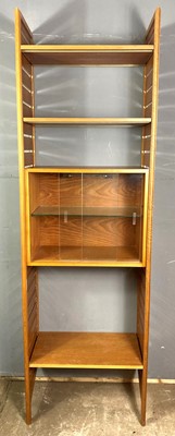 Lot 365 - A 1970s Ladderax teak modular single wall unit,...