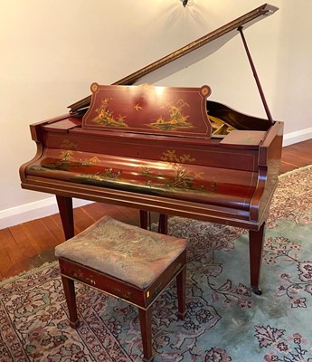 Lot 619 - A circa 1931-40 Challon chinoiserie lacquered...