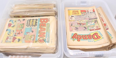 Lot 1770 - 2 boxes of mixed Dandy and Beano Comics dating...