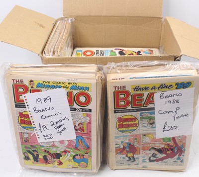 Lot 1769 - 2 boxes of mixed Beano and Dandy Comics dating...