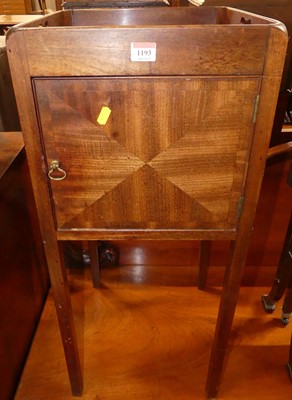Lot 1193 - An early 19th century mahogany single door pot...