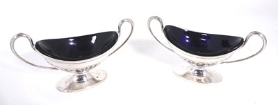 Lot 380 - A pair of Victorian silver open salts, of twin...