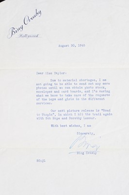 Lot 734 - A collection of ephemera to include a Bing...