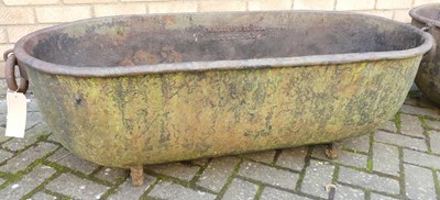 Lot 1411 - A pair of large cast iron garden planters by...
