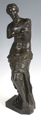 Lot 1236 - A circa 1900 French bronze model of the Venus...
