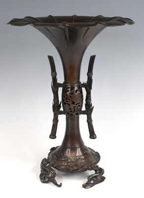Lot 2224 - Shuko Hidemitsu - a large Japanese bronze...