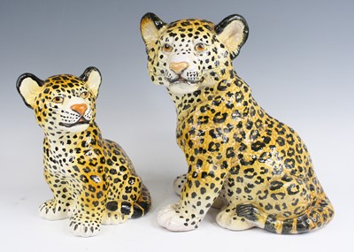 Lot 33 - A 1970s Italian ceramic model of a leopard cub,...