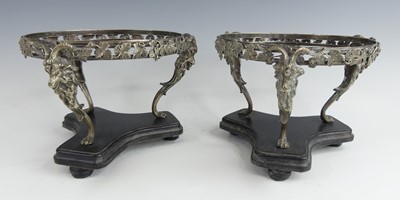 Lot 1128 - A pair of 19th century silver plated dish...