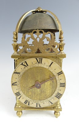 Lot 1363 - A late 17th century brass lantern clock, the...
