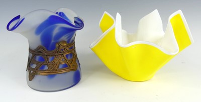 Lot 69 - A 1960s frosted art glass vase, having a wavy...