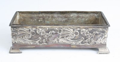 Lot 91 - An Art Nouveau silver table trough, having...